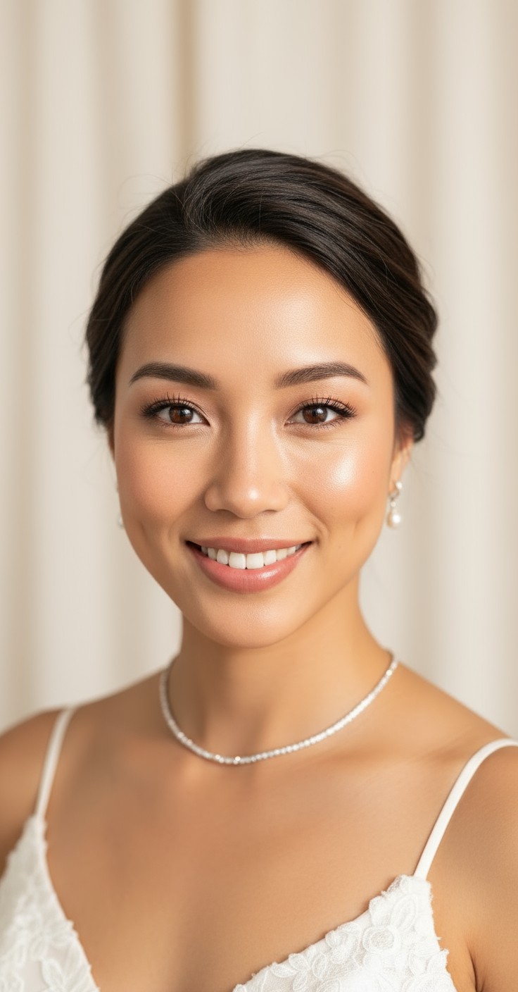 After Wavy Updo Wedding Hair